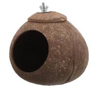 Tofficu Natural Coconut Shell Bird Nest for Parrot Breeding Large Nest for Small Birds in Cage Garden