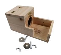 Tofficu Natural Wooden Hamster Cabin Set with Ladder Board and Paddle Board, Safe Synthetic Material Pet House for Hamsters and Rats, for Keeping Cool in Summer and DIY Painting