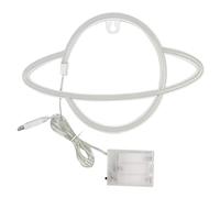 Tofficu Nordic Style LED Planet Neon Light Sign for Home and Bedroom Desktop and Wall Mountable Night Lamp Without Battery Decorative Neon Night Light for Party and Lounge