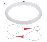 Tofficu Nylon Cable Threader with Fastener Copper Wire Puller Tool for Electricians Flexible Electrical Wire Threader for Wall and Floor Conduit Wiring Installation