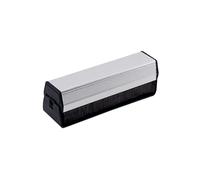 Tofficu One Phonograph Cleaning Brush with Carbon Fiber Anti-static Villi and Scrubbing Brushes for Vinyl Records Dust and Stain Removal Aluminum Alloy Black