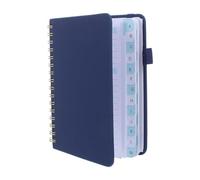 Tofficu Password Book with Alphabetical Tabs Small Navy Blue A6 Password Keeper Notebook for Website Logins and Internet Addresses Spiral Organizer with 112 Pages for Computer