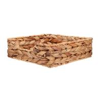 Tofficu Pastoral Style Handwoven Grass Storage Basket for Desktop and Bedroom, Multi-function Woven Organizer for Cosmetics and Office Supplies, Decorative Household Storage Basket