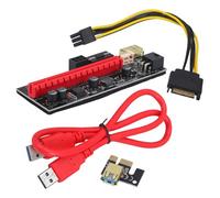 Tofficu Pcie Graphics Card Extension Cable 1x to 16x for Gaming and Mining Laptops Black Gold Connector Compatible Desktop Graphics Cards Enhanced Performance for Gaming and Office Use