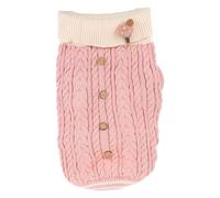 Tofficu Pet Dog Sweater Small Size Pink Turtleneck Thickened Cotton Winter Costume Warm Two-legged Apparel for Puppies and Small Dogs