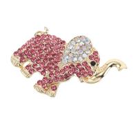 Tofficu Pink Elephant Brooch Zinc Alloy Animal Pin for Women, Versatile Accessory Resistant to Fading, for Clothing and Suit Decoration