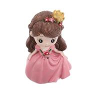 Tofficu Pink Little Girl Cake Topper Princess Figurine for Birthday Parties and Room Decoration Sturdy Cartoon Doll Cake Decoration for Fairy Tale Celebration