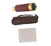 Tofficu Pirate Retro Single Binoculars 25x30 Monocular Telescope with High Magnification and Lightweight Copper Body, Leather Storage Bag Included, for Camping and Hunting Outdoors