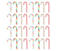 Tofficu Polymer Clay Candy Cane Charms 40Pcs DIY Craft Material for Christmas Phone Ornament Key Bag Decoration