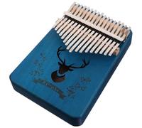 Tofficu Portable 17 Keys Kalimba Thumb Piano Solid Wood Finger Piano with 2 Sound Holes Easy to Learn or Homes