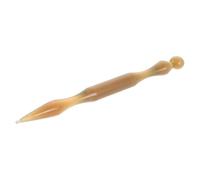 Tofficu Portable Acupuncture Massage Pen Dual Head Precision Pressure Point Device Ox Horn Material Lightweight Comprehensive Care Ear Acupuncture Stimulation On-The-go Professional-Grade