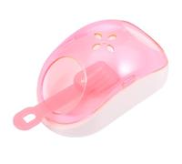 Tofficu Portable Hamster Sand Bath Container with Half Reusable Reusable Reusable Reusable Reusable Reusable Plastic Design and Entrance, Includes Sand Scoop to Random Color for Small