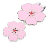 Tofficu Portable Pink Golf Ball Marker Hat Clip with Magnetic Metal Clamp, Delicate Design for Outdoor Golfing, Convenient Golf Accessories for Golfers