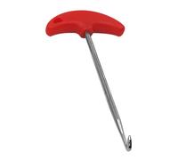 Tofficu Portable Shoelace Puller Tightener with Firm Plastic and Metal Handle, Ergonomic Curved Grip Design to Reduce Hand Strain, for Ice Hockey Shoes and Daily Use