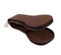 Tofficu Portable Single Watch Leather Storage Case Zipper Travel Pouch Suitable for Men and Women’S Wristwatches