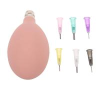 Tofficu Pottery Painting Squeeze Bottle Set with 6 Unique Needle Tips, Rubber and Plastic Ceramic Glaze Paint Applicators for Detailed Slip Decorations, Easy to Clean Tools for Handcraft