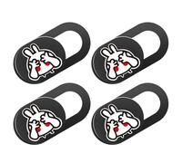Tofficu Privacy Camera Cover 4Pcs Webcam Cover Slider Ultra Thin Mini Size for Laptop Tablet Cute Cartoon Rabbit Pattern, for Video Calls and Online Meetings
