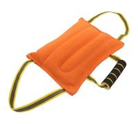 Tofficu Professional Dog Bite Training Pillow for Medium to Large Dogs - Sturdy Bite Proof Pad with Strong Handles for Puppy and Adult Training - Orange Tug of War Interactive