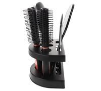 Tofficu Professional Hair Comb Mirror Kit 5Pcs Pink Anti-Static Brushes with Holder and Massage Combs for Barber and Household Hair Care Women