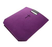 Tofficu Purple Carrying Case Large Capacity with Cross Design Felt Bible