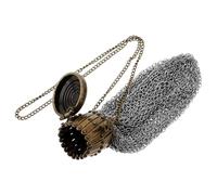 Tofficu Purse Compact and Portable Vintage Stainless Steel with Lid Closure Retro Mesh Change Holder for Antique Enthusiasts and Collectors