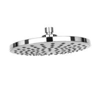 Tofficu Rainfall Shower Head Round Chrome Finish Premium Bathroom Shower Supplies Top Mount Sprayer Smooth Surface Modern Design for Luxury Experience