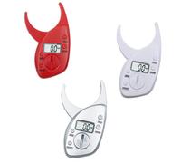 Tofficu Red Resolution 0.1mm Body Fat Caliper Clip Fat Measuring Tool with LCD Display Practical and Reliable Range 0~50mm for Fitness Measurement