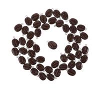 Tofficu Resin Coffee Bean Charms Flatback DIY Pendants for Jewelry Making Keychain Embellishments Imitation Food Craft Supplies for Bracelets Necklaces
