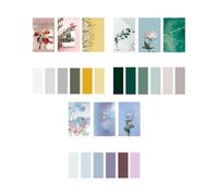 Tofficu Retro Memo Pad 3 Sets Vintage Sulfur Paper Self-stick Notepad Tearable Floral Stickers for School Office Home Writing Pads Random Style Random Color