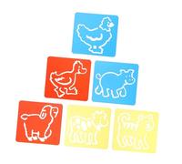 Tofficu Reusable Drawing Stencils Made of Sturdy Pp Material 2 Sets with Special Animal Patterns for Children for Paper and Drawing Boards, for Kids Arts and Crafts Activities