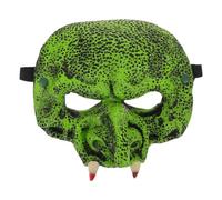 Tofficu Reusable Pu Goblin Carnival Mask for Adults, Green Full Face Scary, Easy to Clean and Maintain, for Halloween Costume Party Decoration