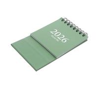 Tofficu Reusable Small Desktop Calendar with Ink Resistant Paper Compact Monthly Planner for Home Office Scheduling and Long Term Planning Green