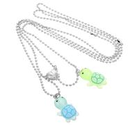 Tofficu Romantic Turtle Pendant Necklace for Couples Glow the Dark Feature and Magnetic Heart Design, Birthday or Valentine’s Day Present for Couple Dates, Plastic Resin Material