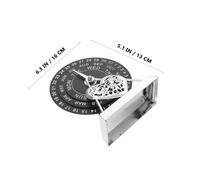 Tofficu Rotating Perpetual Desk Calendar Manual Metal and Wooden Block Circular Dial Rustic Minimalist Design Reusable Home Office Decoration Creative Teacher Appreciation