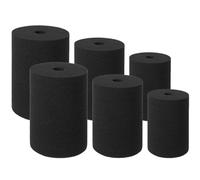 Tofficu Rotating Sponge Tumbler Inserts for Cup Turner Spinners 6 Pieces Black Memory Foam Fits 0.75 Inch Pvc Pipe for Diy Cup Making