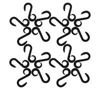Tofficu S-Shaped Plastic Tent Clips 100Pcs Tent Rope Buckles Portable Camping Accessories for Canopy Guy Lines and Awning Covers Quick Fix Feature