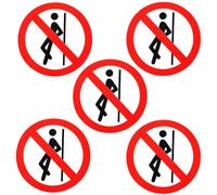 Tofficu Safety Stickers Smooth Surfaces Indoor and Outdoor Suitable for Warning Sign Decals 5pcs round Pvc Adhesive No Leaning Not Easy to Tear Visible from Afar Construction Sites