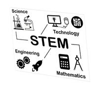 Tofficu Science Wall Sticker Peel and Stick Educational Stem Decal for Classroom Home Office Decor Removable Math and Technology Wall Decals for Bedroom Playroom PVC