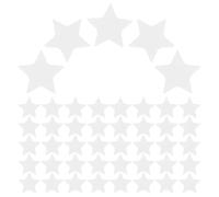 Tofficu Self-Adhesive Acrylic Mirror Star Wall Stickers 100pcs Silver Breakage Resistant Decal for Room Door and Any Surface