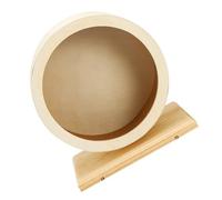 Tofficu Silent Hamster Wheel Small Pet Exercise Bite-resistant Wooden Running Wheel for Hamsters Hedgehogs Household Use