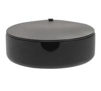 Tofficu Silicone Ashtray with Lid for Cigarettes, Black Table Ashtray Ornament, Washable and Sturdy, Keeps Living Room Clean, for Indoor and Desktop Use