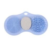 Tofficu Silicone Shower Foot Scrubber Mat with Non-Slip Suction Cups for Hands-Free Back Scrubbing and Efficient Foot Exfoliation, Suitable for Shower and Bathtub Use, Size 27x14.5x2.5cm