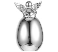 Tofficu Silver Stainless Steel Cat Memorial Urn for Ashes Compact and Sealed Well Pet Ash Can Suitable for Cats as A Keepsake Urn