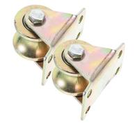 Tofficu Sliding Door Pulley Double Pulley Roller 2Pcs Metal Track Rollers User-Friendly Installation for Gates