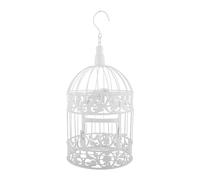 Tofficu Small European Style Iron Art Birdcage 19cm Diameter X 35cm Height Decorative Rustic Bird Cage for Centerpieces Wedding Home Photography Prop