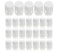 Tofficu Small Glass Vials and Visual Assessment with Leakproof Stoppers and Outer Covers 30pcs 5ml Mini Bottles for Liquid Samples, Laboratory Workflow