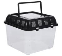 Tofficu Small Reptile Storage Nest with Lid for Turtles and Goldfish, Plastic Breeding Box for Climbing Pets and Tortoise Living Tank, Portable Pet Container for Amphibians and Fish