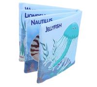 Tofficu Soft Sensory Cloth Book for Boy Girl English Cognitive Early Learning Wear-resistant Safe for Newborns for Indoor Play and Travel Entertainment
