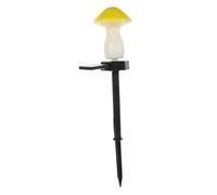 Tofficu Solar Mushroom Garden Light with Stake, Outdoor Solar Pathway Lamp for Lawn and Cemetery Decoration, Yellow LED Mushroom Night Light for Yard and Landscape