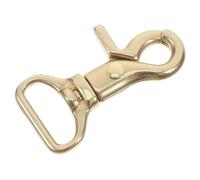 Tofficu Solid Brass Swivel Snap Hook Heavy Duty Lobster Clasp with D-Ring for Keychains Handbags Straps Lanyards and DIY Leather Projects